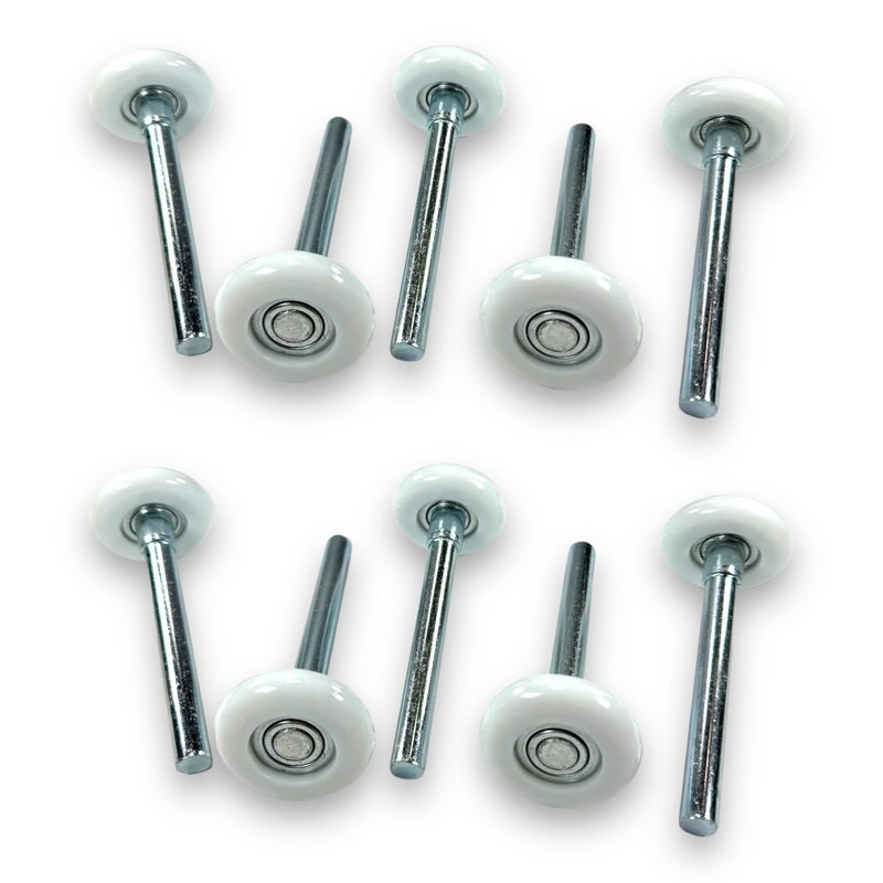 BC Precision Garage Door Rollers 10 Pack, Premium Sealed Nylon, Quiet, Strong, 4" Inch Stems, 2" Inch Rollers, 13 Balls - Image 1